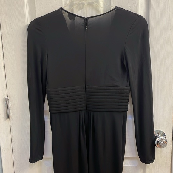 Armani Collection Collezioni Dress Black Cummerbund Waist Crossover Top Size 40 - Picture 7 of 8